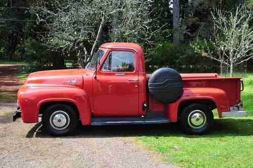 Stock 1955 Ford F100 Pickup Truck 239 3 Speed Daily Driver New Oak Bed, image 4
