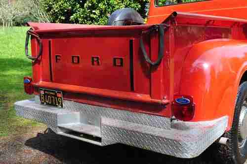Stock 1955 Ford F100 Pickup Truck 239 3 Speed Daily Driver New Oak Bed, image 8