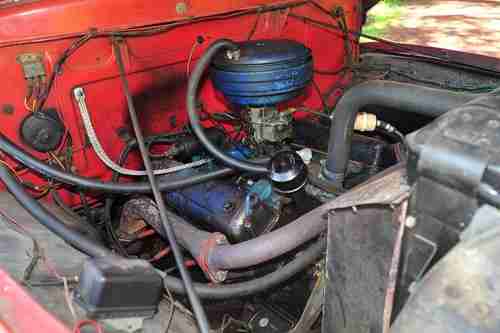 Stock 1955 Ford F100 Pickup Truck 239 3 Speed Daily Driver New Oak Bed, image 11