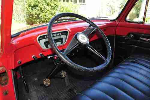 Stock 1955 Ford F100 Pickup Truck 239 3 Speed Daily Driver New Oak Bed, image 17