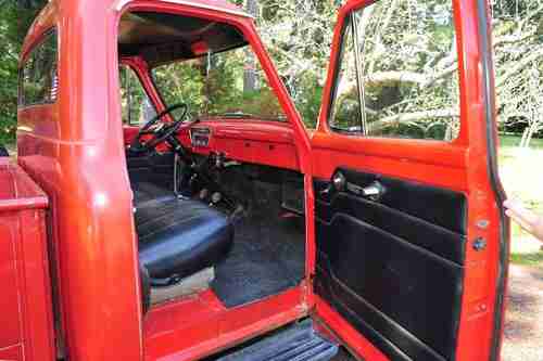 Stock 1955 Ford F100 Pickup Truck 239 3 Speed Daily Driver New Oak Bed, image 20