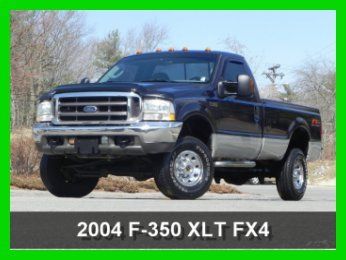 2004 ford f350 xlt regular cab long bed 4x4 4wd triton 5.4l gas cloth interior