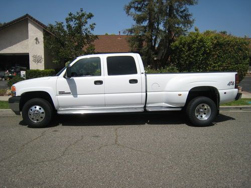 2002 gmc sierra 3500 sle dually crew cab 4x4 duramax diesel allison