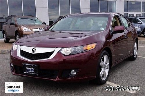 Red acura tsx 2.4l i-vtec auto heated seat leather snrf carfax 1owner miles k30