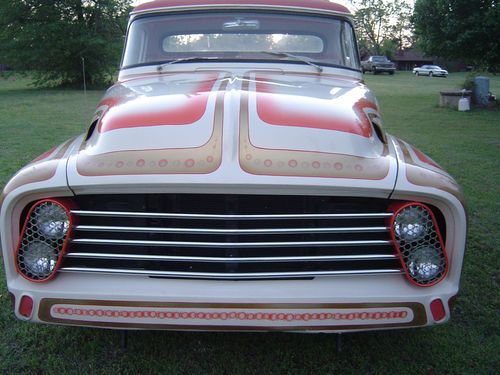 Custom, chopped, kustom, f-100, candy tangerine, rod, hot rod,