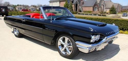 1964 tbird z code custom convertible black red hot wow