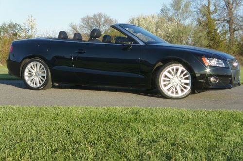 2012 audi a5 premium plus quattro cabriolet for sale~tripple black~salvage title