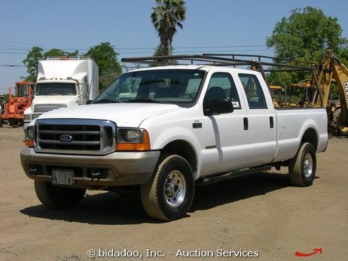 Ford f350 4x4 crew cab pickup truck 7.3l turbo diesel a/t cold a/c