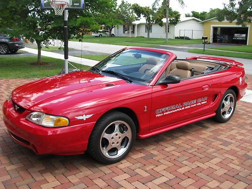 Cobra indy pace car limited edition svt factory correct low miles