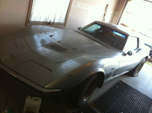 1972 corvette, chevrolet, classic car, 454 motor, silver, matching numbers