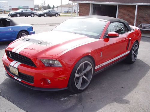 RED 2011 SVT MUSTANG SHELBY GT500 CONVERTIBLE SUPERCHARGED 13K MILES, NAV, SYNC, US $45,000.00, image 8