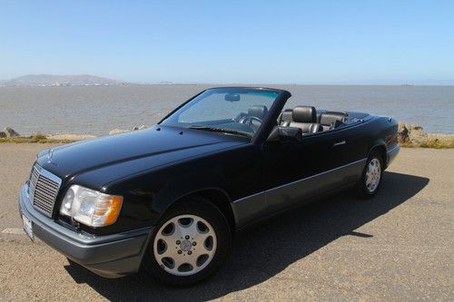 Superb 1995 mercedes benz e320 cabriolet triple black 29k original miles no resv