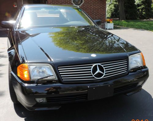 1992 mercedes-benz black 500sl convertible, 49,600 miles, automatic