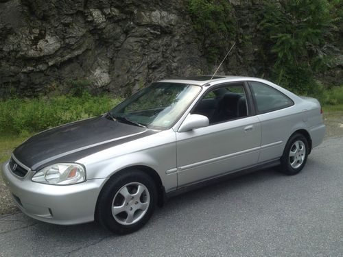 1999 honda civic ex coupe 2-door 1.6l vtec, 5-speed manual, no reserve auction