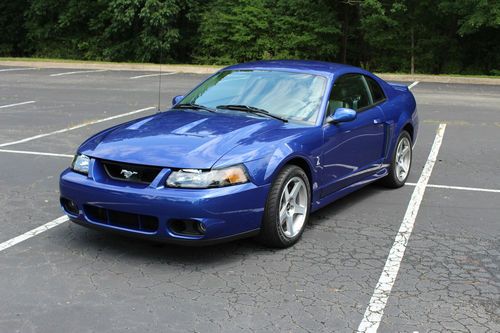 2003 ford mustang svt cobra coupe - mint - sonic blue - 18k miles