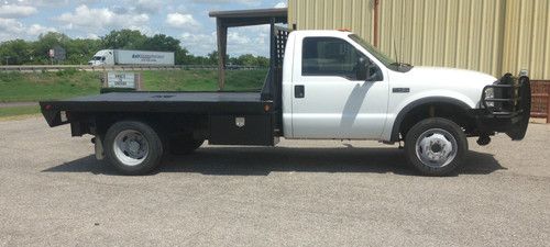 2002 ford f-450 super duty xl 7.3 diesel dually white flatbed