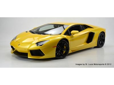 2012 lamborghini lp 700-4 aventador giallo orion nero ade 468 miles as new stock