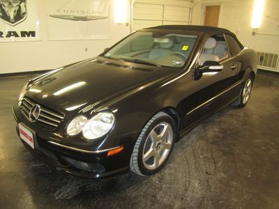 Sleek gently used black 2005 mercedes-benz clk 500 convertible