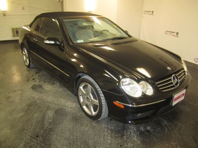 SLEEK GENTLY USED BLACK 2005 MERCEDES-BENZ CLK 500 CONVERTIBLE, image 3