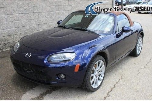 2007 mazda mx-5 miata grand touring 6-speed m/t blue xenon leather bose sirius