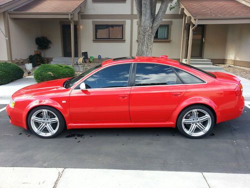 2003 audi rs6 4.2l twin turbo sedan rare misano red with carbon fiber sport pkg!