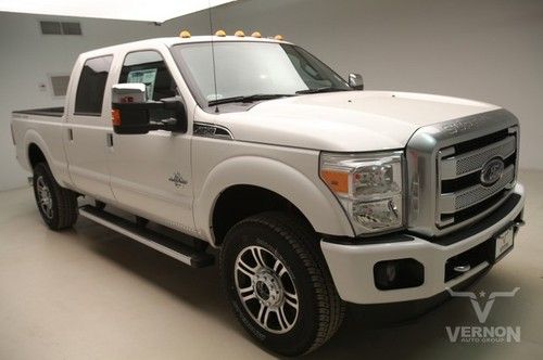 2013 srw platinum crew 4x4 fx4 navigation sunroof leather heated v8 diesel