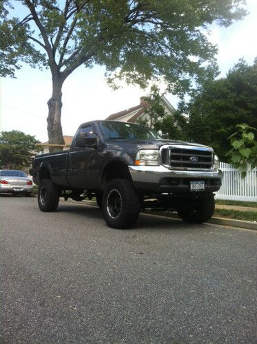 Lifted ford f250 f350 shadow grey reg cab long bed 8ft bed 35s 4in superduty