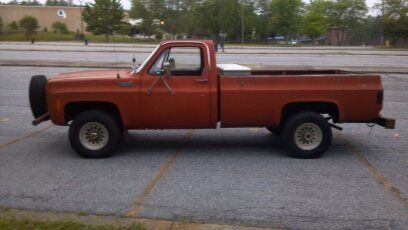 1976 chevrolet cheyenne deluxe 4x4 3/4 ton granny gear dump bed truck