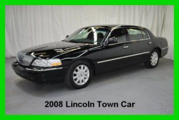 08 lincoln town car signature l blk/blk no reserve