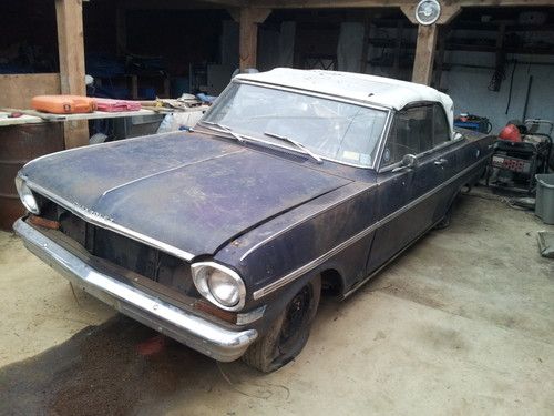 1963 nova ss convertible barn find highly optoined