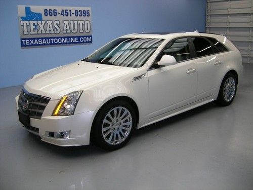 We finance! 2010 cadillac cts wagon premium pano roof nav heated seat texas auto