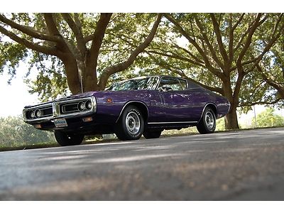 1971 dodge charger r/t 440 4-speed pistol grip plum crazy mopar rt original rare