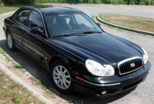 2003 hyundai sonata black wood trim alloy wheels v6 long lasting engine deal !!!