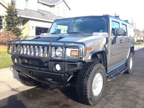 2004 hummer h2 4x4 60k clean title 1 owner 3rd row seats bose air-ride loaded