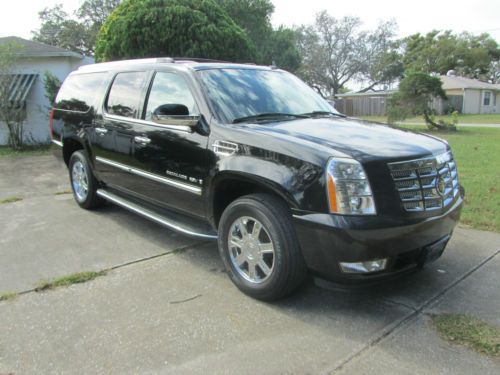 2007 cadillac escalade esv 82k awd loaded navigation dvd black on black 1 owner