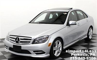 C300 4matic 11 awd 34k navigation sport package all wheel drive bright silver