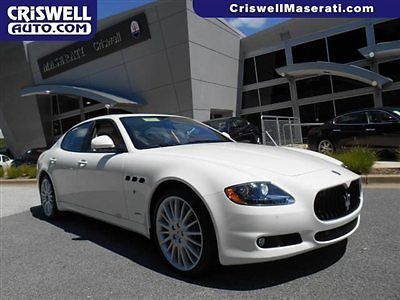 2012 maserati quattroporte certified cpo warranty bianco white loaded low miles