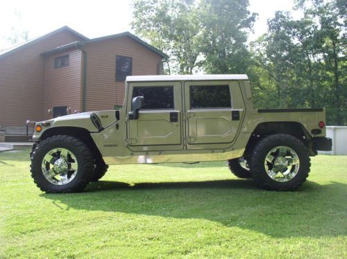 2000 hummer h1 rare pewter / black interior chrome rockstars