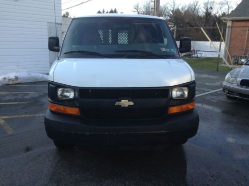 Chevrolet express 2500 extended cargo van! flex fuel! power all, rear ac, 4.8l