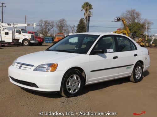 2001 honda civic gx cng nvg natural gas sedan cvt cold a/c municipal pw pl