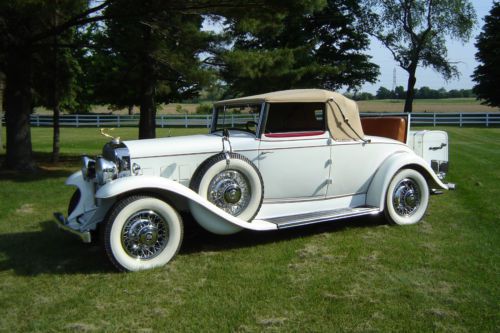 1931 cadillac fleetwood v-8 convertible coupe w rumbleseat, trunkbox, sidemounts