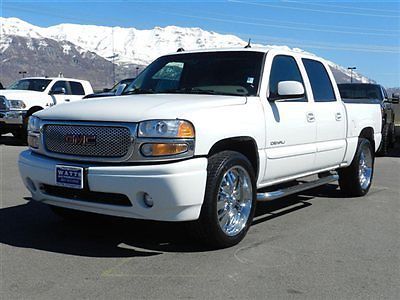 Gmc crew cab denali awd 4x4 custom wheels tires leather 6.0 vortec low miles