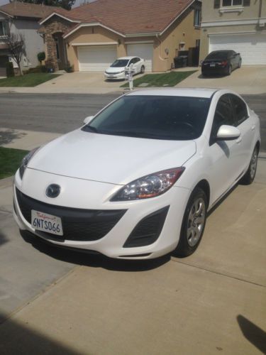 White 2011 mazda 3 i sport 4 door sedan