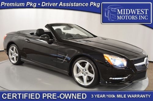 2013 mercedes benz sl550 black cerified premium pkg blind spot assist panoramic