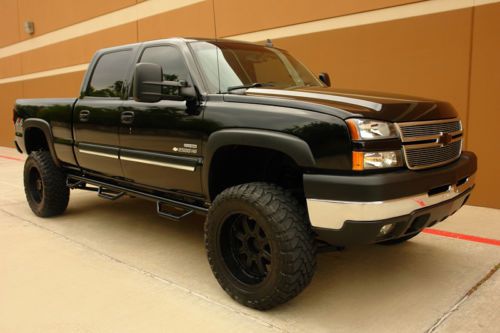 07 chevy silverado 2500hd lt crew duramax diesel 4wd 6&#034; fabtech lift 4&#034; exhaust