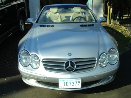 2003 Silver exterior/Stone Two-Tone leather Mercedes Benz SL500, US $19,000.00, image 3