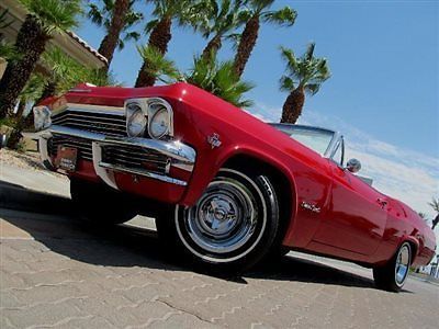 1965 chevrolet impala convertible 4 speed manual california restored no reserve!