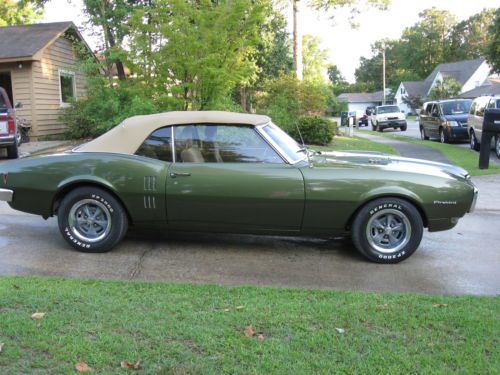 1968 pontiac firebird convertible - new top &amp; seats - 4 speed - recent service