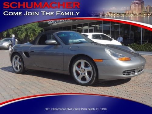 2001 porsche boxster s  convertible 6 spd manual trans 36,099 miles clean carfax