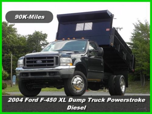 04 ford f450 xl regular cab mason dump truck 4x4 4wd 6.0l powerstroke diesel ac